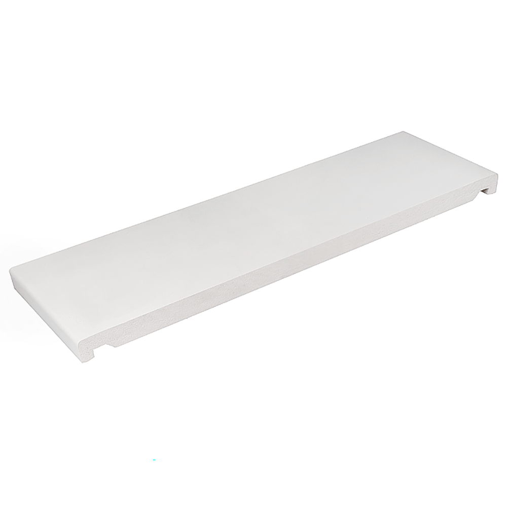 405mm x 16mm White Flat Double Ended Replacement Fascia Board 5m image